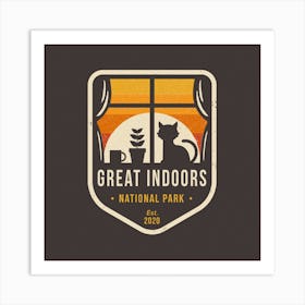 Great Indoors National Park Square Art Print