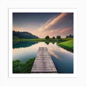 Pier In The Water Art Print