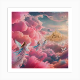 Angels In The Clouds 3 Art Print