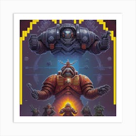 Warhammer 40k pixel 03 Art Print