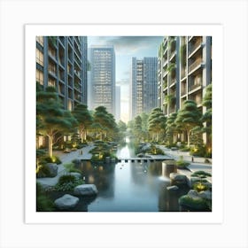 Asian Cityscape Art Print