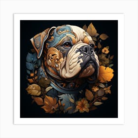 Bulldog Portrait Art Print