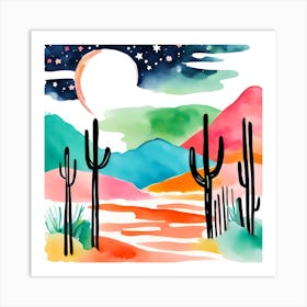 El Paso Under The Moon 05 1 Art Print