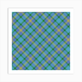 Plaid Fabric 171 Art Print