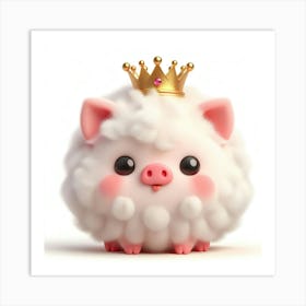 Pig In A Crown 2 Art Print