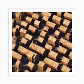 Wooden Houses Art Print