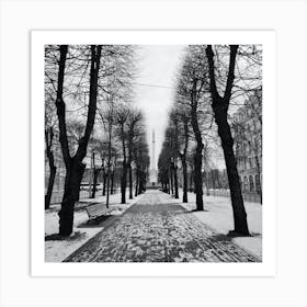 City In Winter Art Print