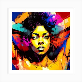 Colorful Woman Art Print