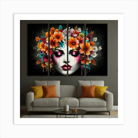 Flower Girl Canvas Wall Art Art Print