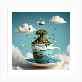 Coffee Cup In The Sky 6 Art Print