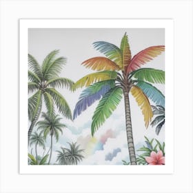 Palm Trees luck Art Print