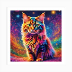 Galaxy Cat Art Print