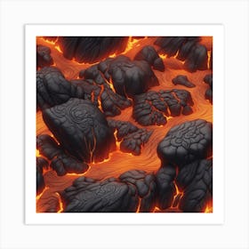 Lava texture 24 Art Print