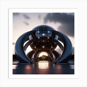 Futuristic Sculpture Art Print