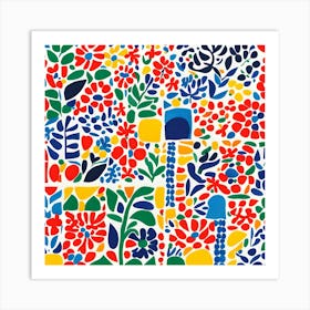 Matisse's Essence: Colorful Flowers Art Print