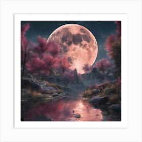 Pink Moon Art Print