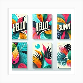 Tropical Leaf Set Art Print