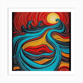 Waves In The Ocean Art Print