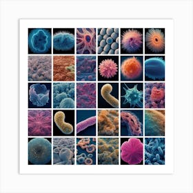 Microbes Art Print