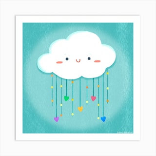 Cloud Love Square Art Print