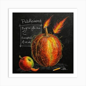 Pumpkins And Apples Art Print