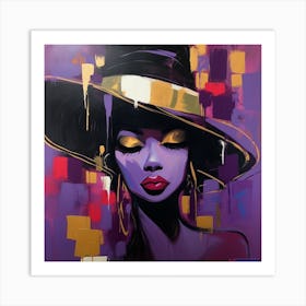 Woman In A Hat 19 Art Print