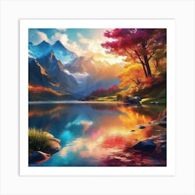 Mountain Lake 54 Art Print