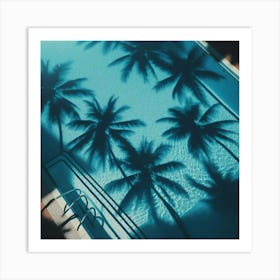 Palm Trees In The Pool 3 Art Print