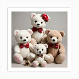 Family Of Teddy Bears 2 Art Print