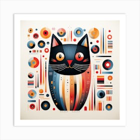 Abstract Cat 5 Art Print