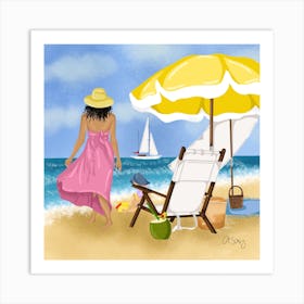 Beach Day. 1 Art Print