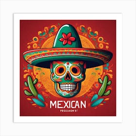 Mexican Skull 74 Art Print