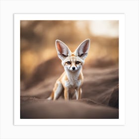 Cute tiny fennec Fox Art Print