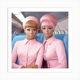 Blue Retro Mod 1960's Airport Lounge Series: #10 Art Print