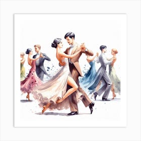 Ballroom dance 2 Art Print