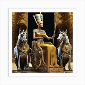 79731 The Artistic Image Contains Queen Nefertiti Sittin Xl 1024 V1 0 Art Print