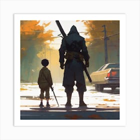 Boy And The Sword Art Print