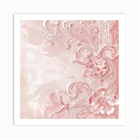 Pink Lace Art Print