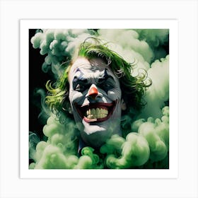 Joker Smoke Art Print