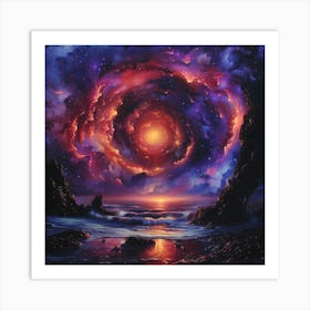 Spiral Galaxy, Impressionism And Surrealism Art Print