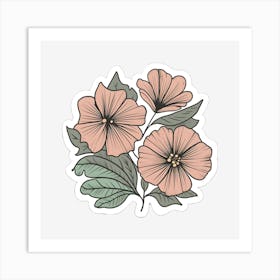 Hibiscus Flowers Art Print