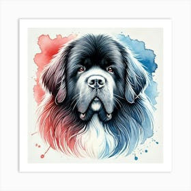 Watercolor Newfoundland 2 Art Print