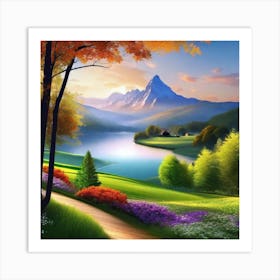 Landscape Painting 78 Art Print