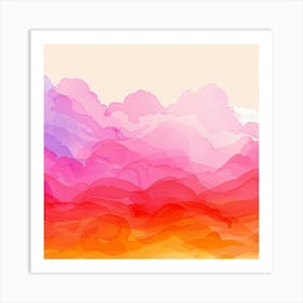 Abstract Watercolor Background 1 Art Print