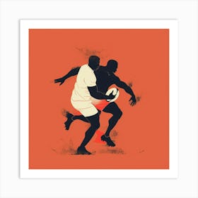 Rugby Players In Action Art Print