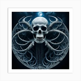 Octopus Skull Art Print