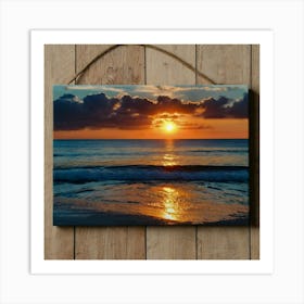 Sunset On The Beach Art Print