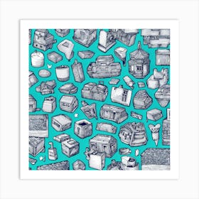 Minecraft Doodles Art Print