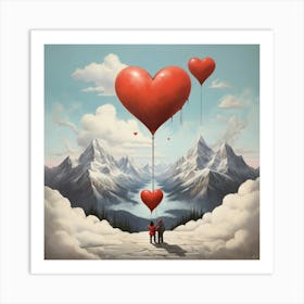 Mountain Love Lift Art Print 3 Art Print