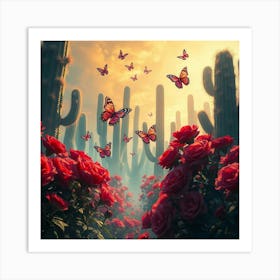 Cactus Garden In Heaven Art Print